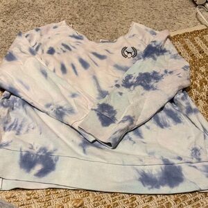 Pink Tie-Dye Sweatshirt with Logo